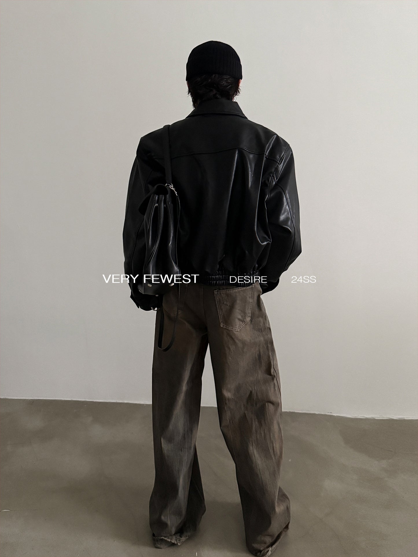 Oversize Short PU Leather Jacket WN15266