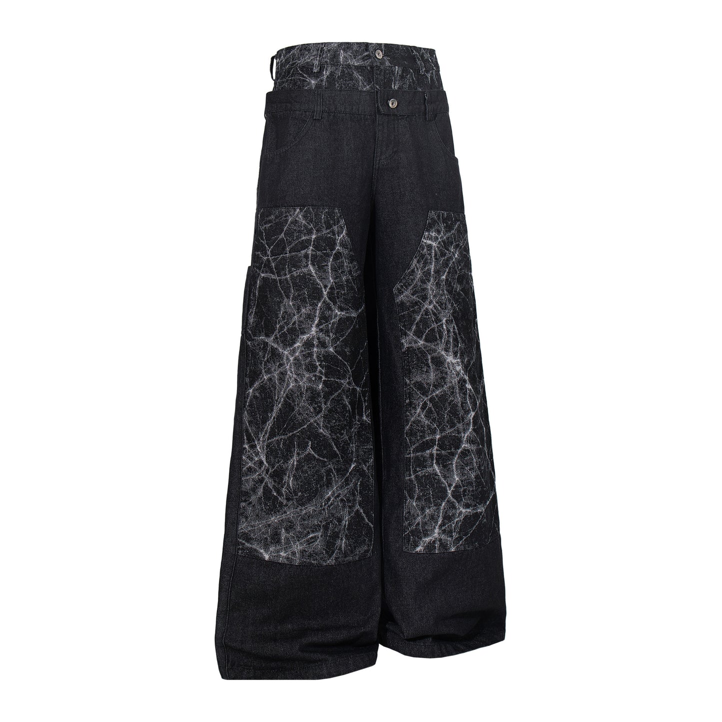 Heavy Wash Workwear Wide Leg Denim Jeans WN25653