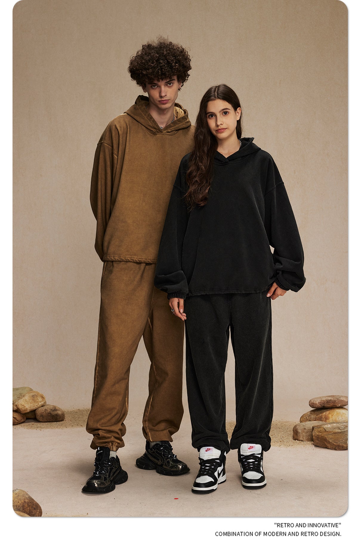 Oversize Drawstring Washed Hoodie WN9976