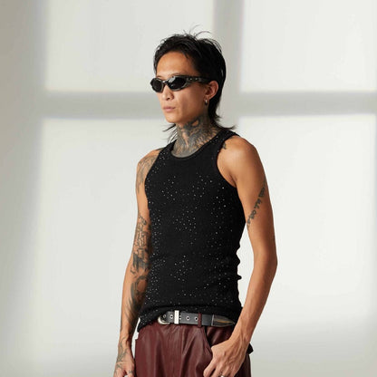 Studs Rhinestone Tank Top WN25551