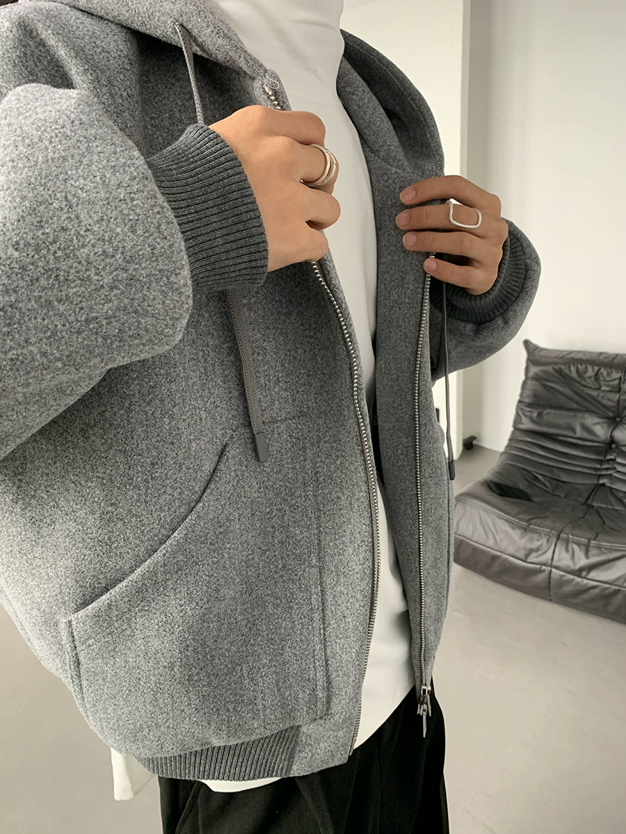 Oversize Thick Zipper Hoodie WN9676