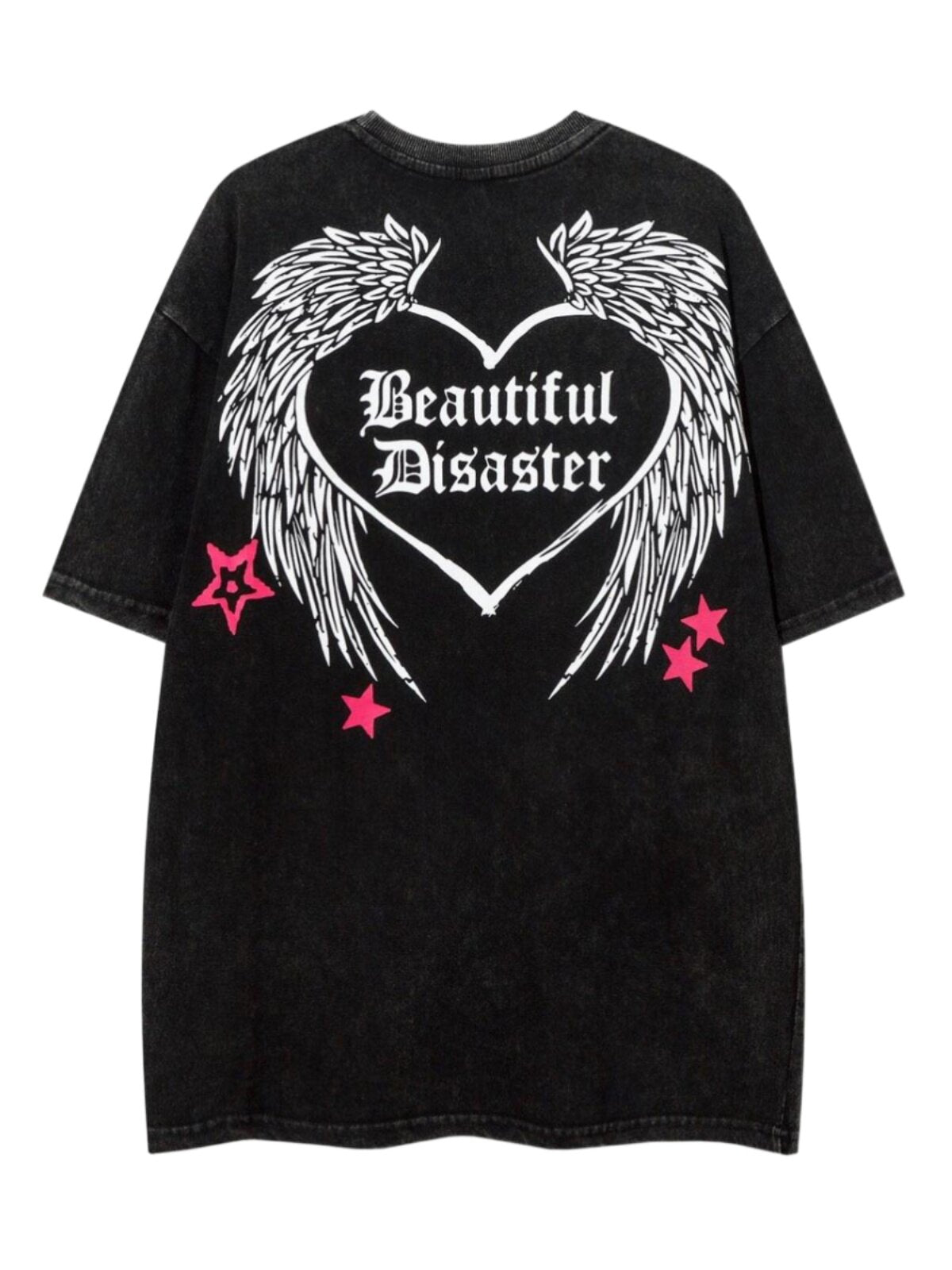 Oversize Washed Graphic Print Short Sleeve T-Shirt WN24454