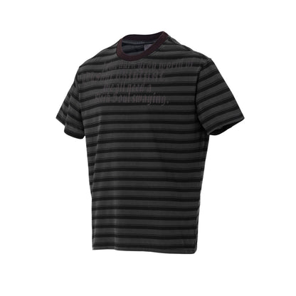 Striped Letter Print Oversize Short Sleeve T-Shirt WN25853