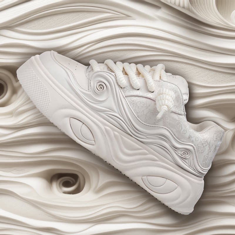 White Lace-Up Sneakers WN23299