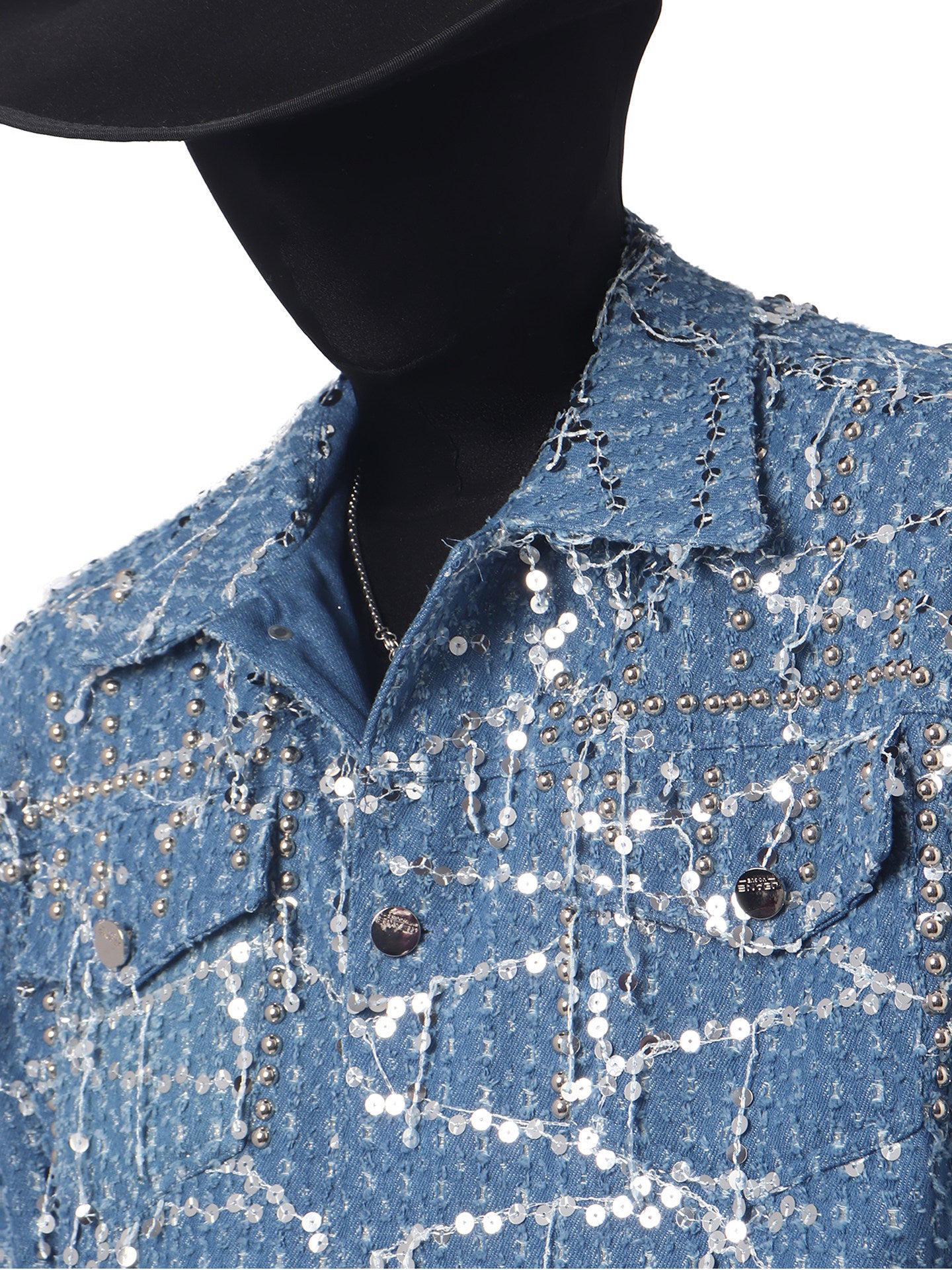 Fringe Pearl Tweed Short Jacket WN23728