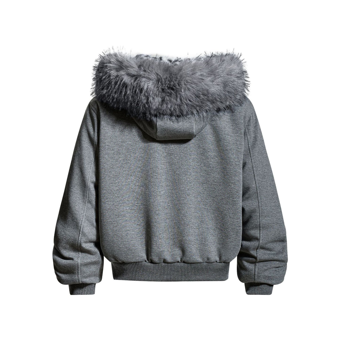 Fake Fur Collar Leopard Print Padded Jacket WN23076