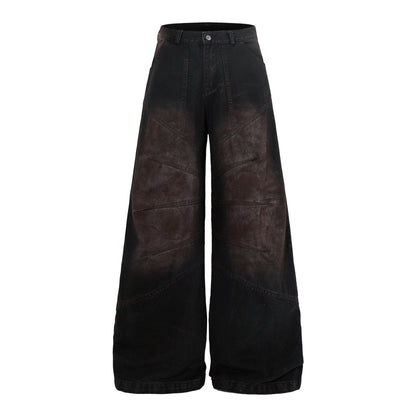 Washed Gradient Wide Leg Denim Jeans WN23603