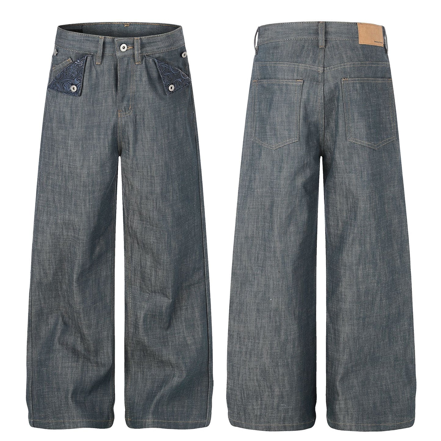 Raw Wide Leg Denim Jeans WN25982