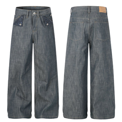 Raw Wide Leg Denim Jeans WN25982