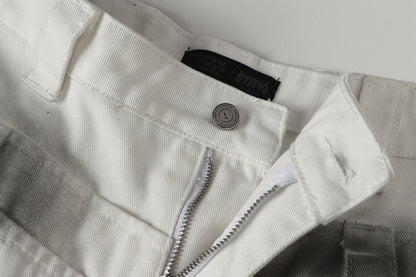 Spray Print Wide Leg Cargo Pants WN23110