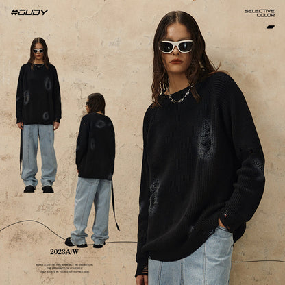 Damage Design Oversize Knit Sweater WN12409