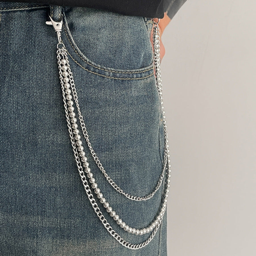 Beads Metal Pants Chain WN21067