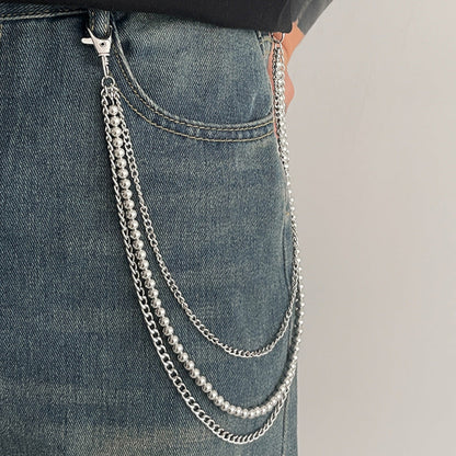 Beads Metal Pants Chain WN21067