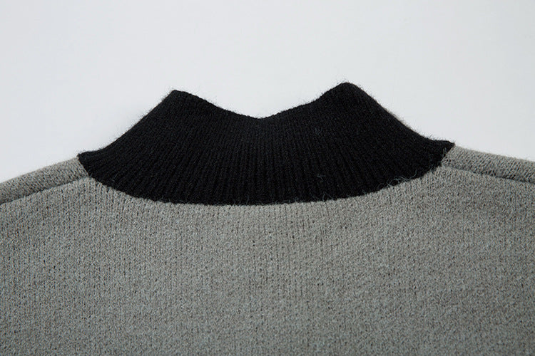 Colorblock Zipper Knit Cardigan WN11455