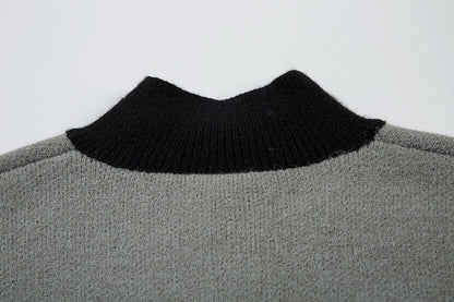 Colorblock Zipper Knit Cardigan WN11455