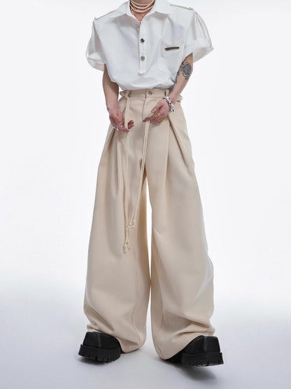 Tuck-in Wide-leg Flare Trousers WN6523