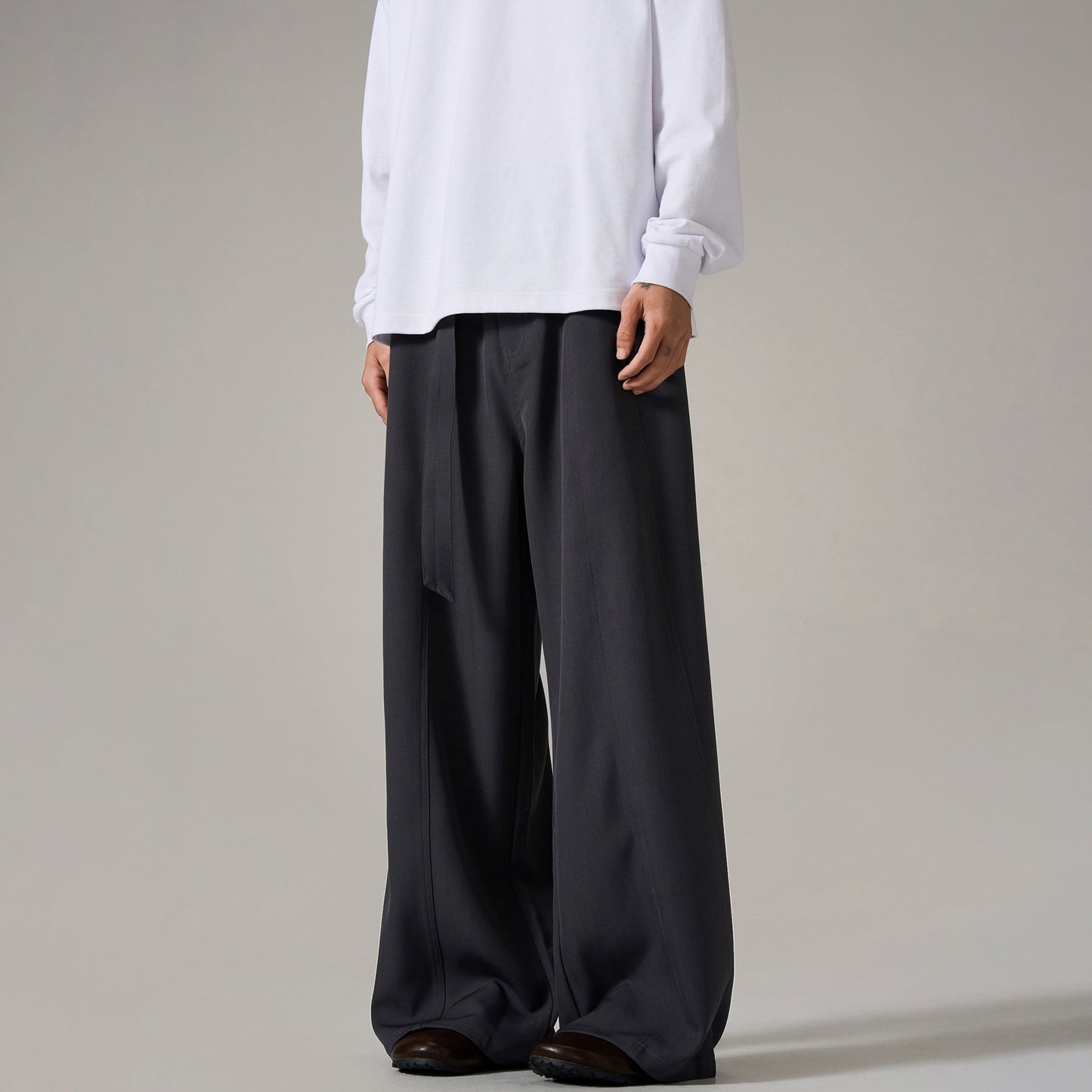 Belted Wide-leg Trousers WN8993