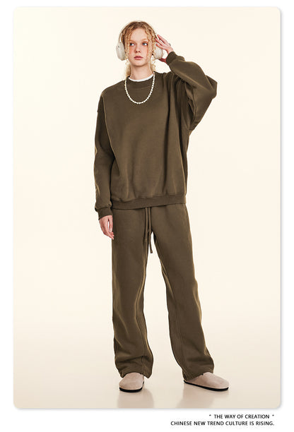 Fleece Lining Oversize Sweatshirt WN9928