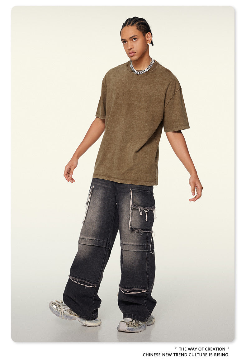 Washed Heavyweight Oversize Short Sleeve T-Shirt WN6078