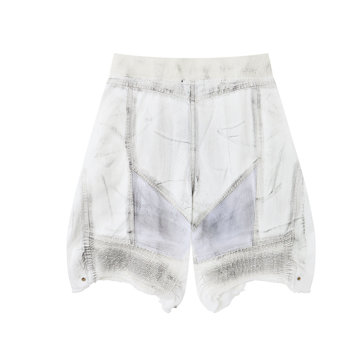 Damage Baggy Half Denim Jeans WN25584