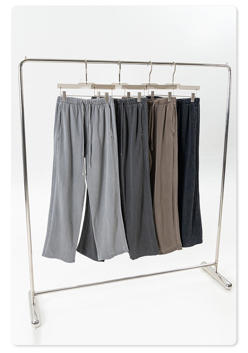 Fake Layered Round Neck Long Sleeve T-Shirt & Sporty Pants Setup WN7844