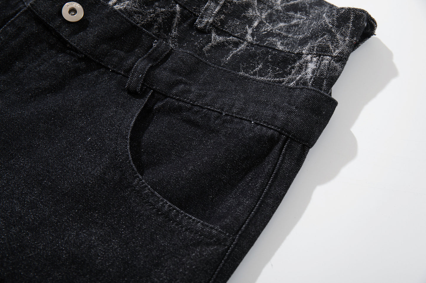 Heavy Wash Workwear Wide Leg Denim Jeans WN25653