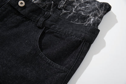 Heavy Wash Workwear Wide Leg Denim Jeans WN25653