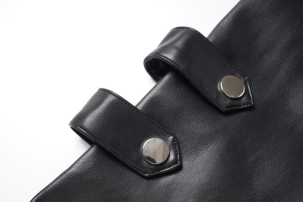 Pocket Detail Zipper PU Leather Jacket WN28054