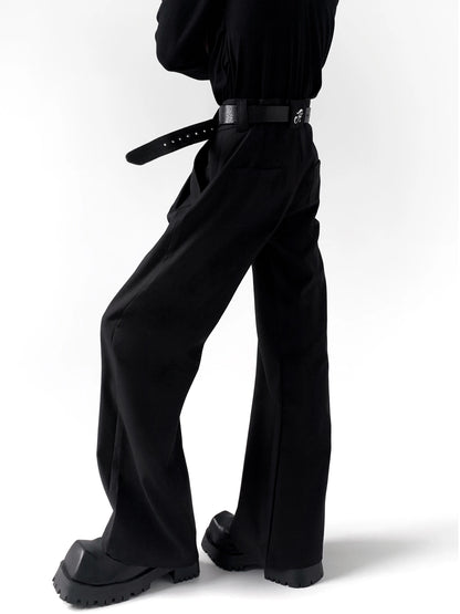 Pleats Draping Flare Trousers WN20360