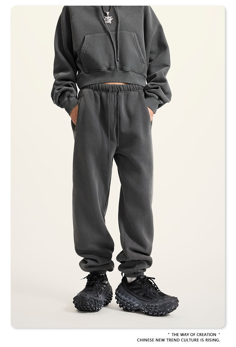 Wide-leg Washed Sweatpants WN6462