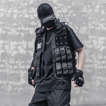 Tactical Multi-Pocket Functional Sleeveless Vest WN22564