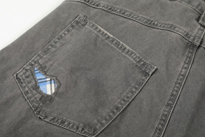 Damage Dirty Wide Leg Curved Cargo Pants WN25866