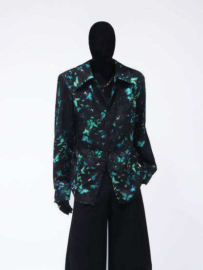 Butterfly Pattern Oversize Shirt WN23705