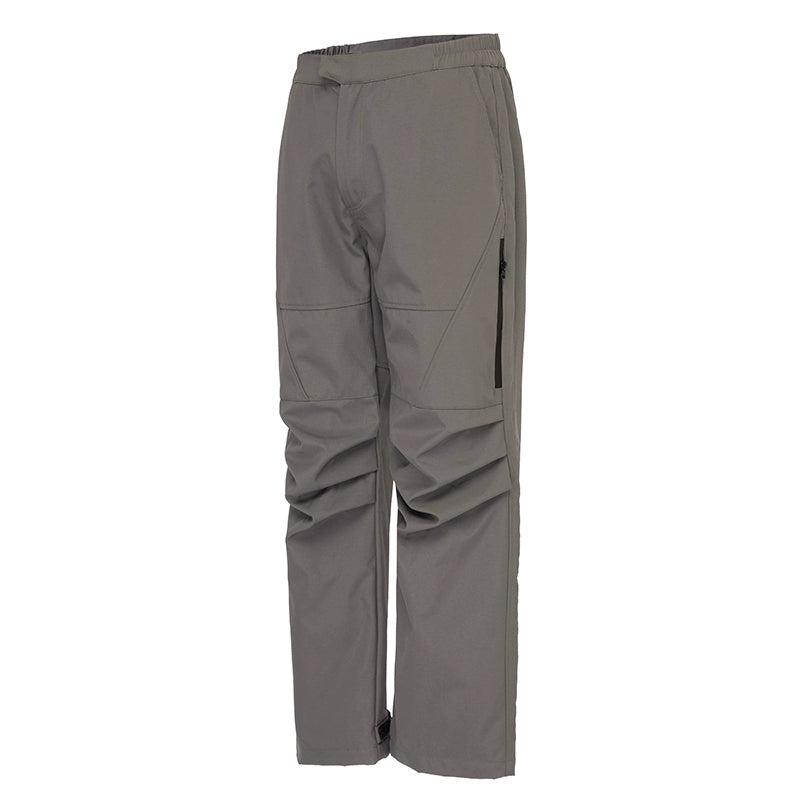 Nylon Ruched-Knee Multi-Pocket Straight Cargo Pants WN12276