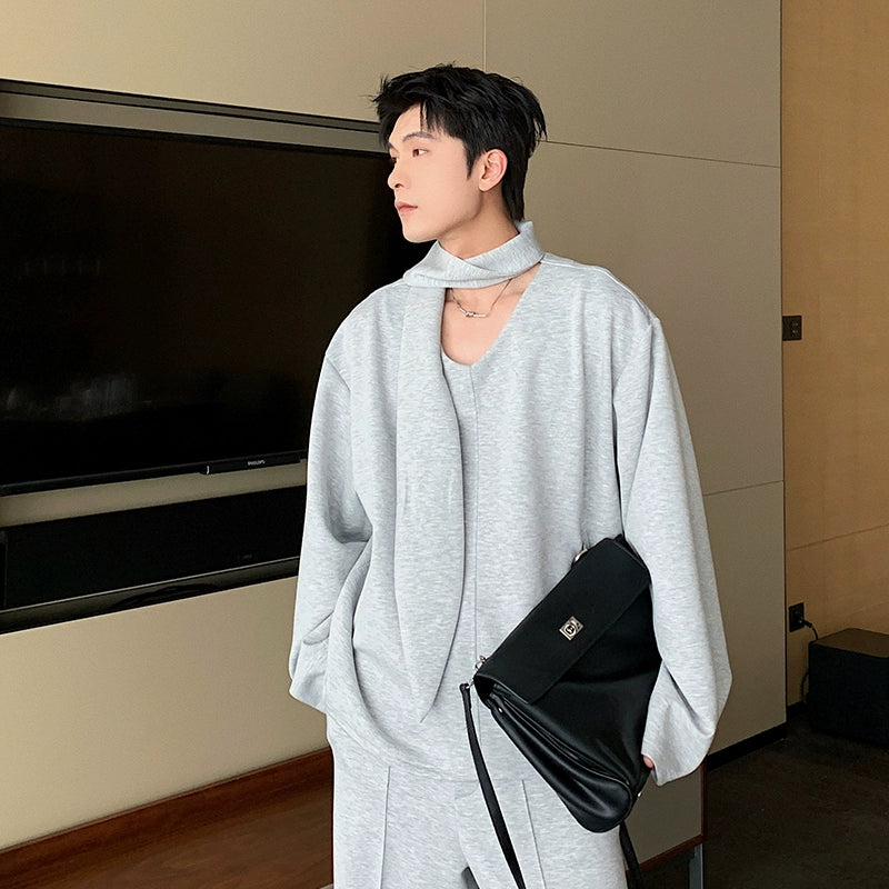 V-Neck Long Sleeve T-Shirt & Sporty Pants Setup WN20405