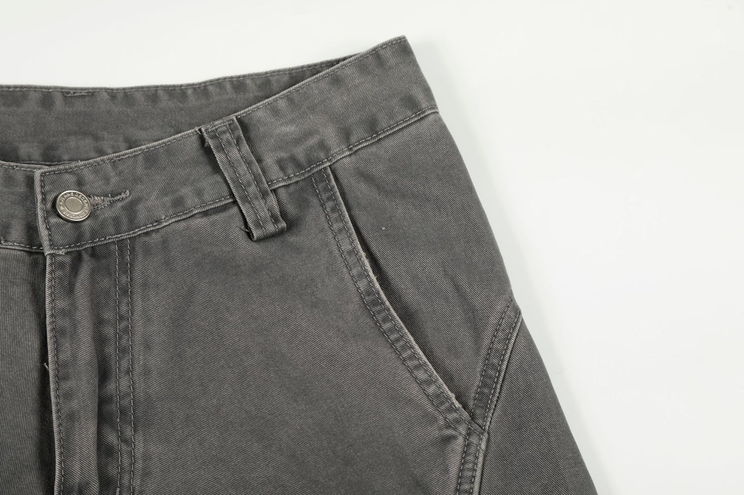 Damage Dirty Wide Leg Curved Cargo Pants WN25866