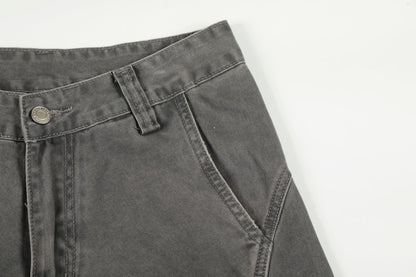 Damage Dirty Wide Leg Curved Cargo Pants WN25866