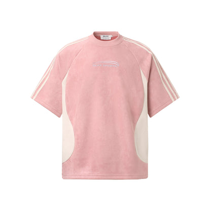 Suede Logo Oversize Short Sleeve T-Shirt WN26077