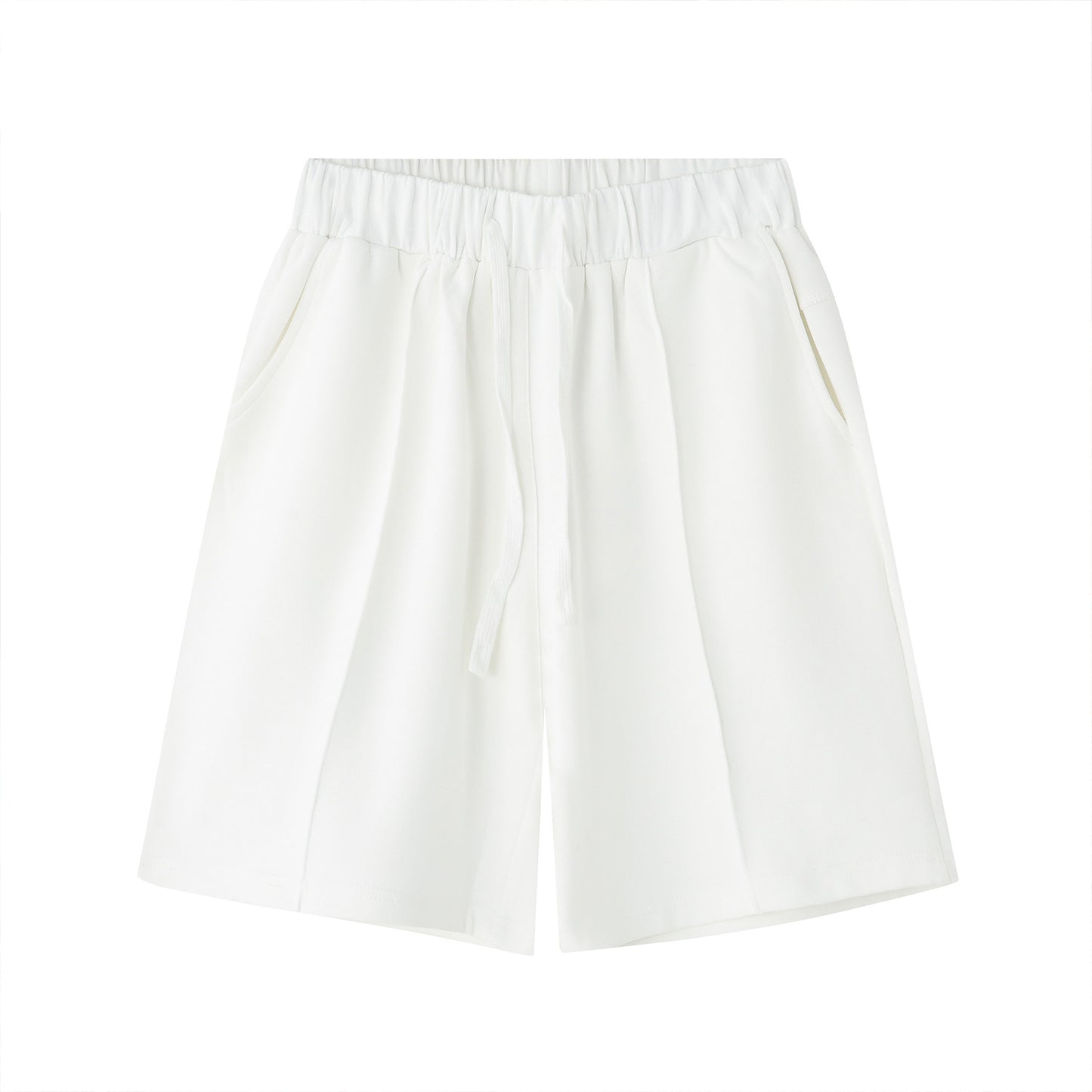 Half Zip Open Collar Short Sleeve T-Shirt & Half Pants Setup WN24906
