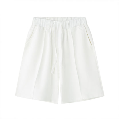 Half Zip Open Collar Short Sleeve T-Shirt & Half Pants Setup WN24906