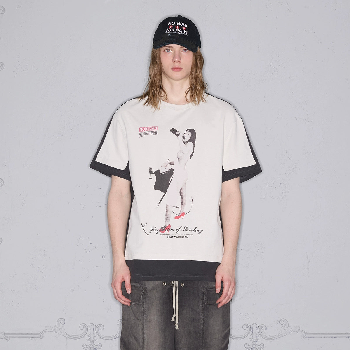 Colorblock Graphic Print Oversize Short Sleeve T-Shirt WN17910