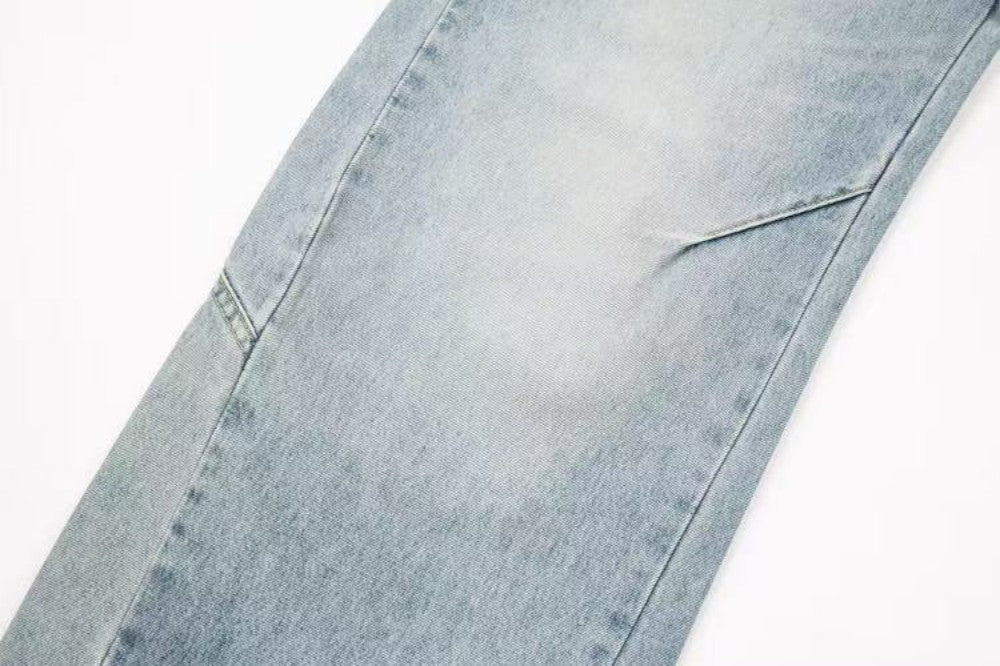 Washed Drape Wide Leg Denim Jeans WN27932