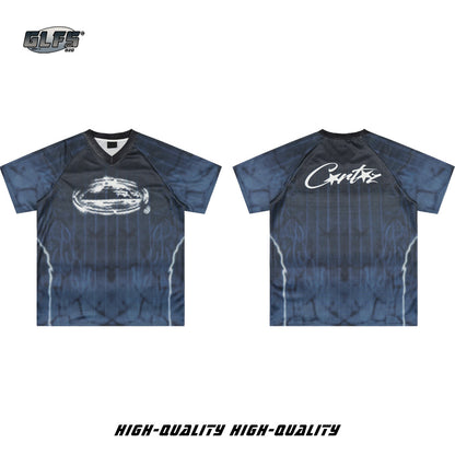 Raglan Jersey V-Neck Short Sleeve T-Shirt WN26585