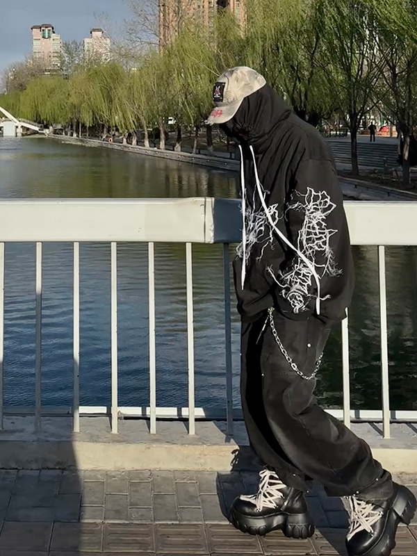 Tie-Dye Patchwork Rivet Curved-Brim Cap WN21082