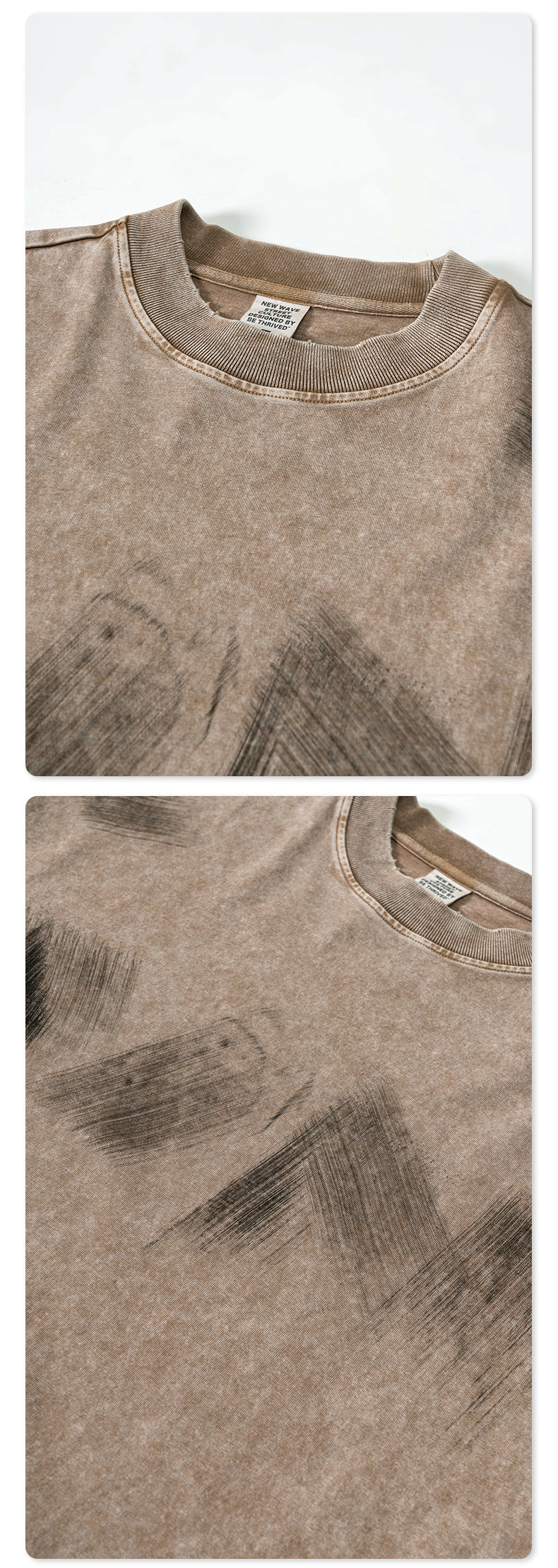 Washed Damage Oversize Tank Top T-shirt WN6440