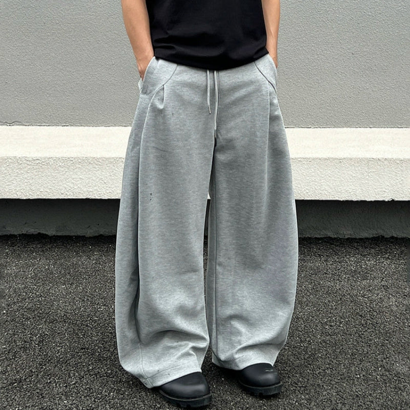 Drawstring Wide Leg Sporty Sweatpants WN19408