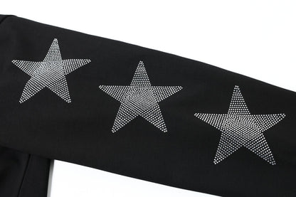 Star Rhinestone Letter Long Sleeve T-Shirt WN25591