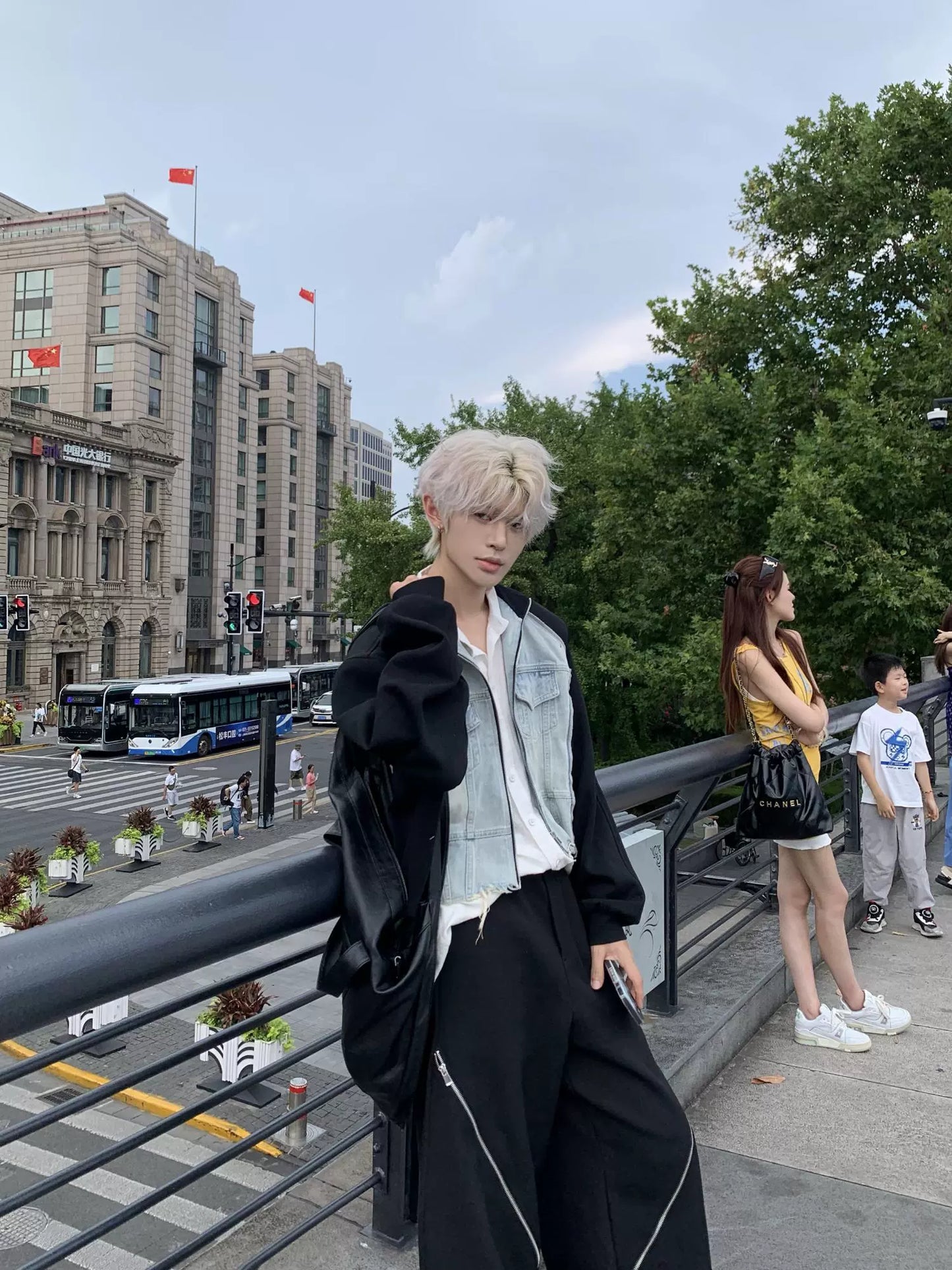 Denim Mix Damage Jacket WN19773