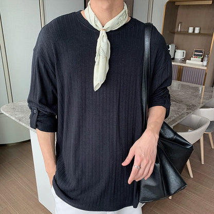 Waffle Knit Long Sleeve T-Shirt WN20396