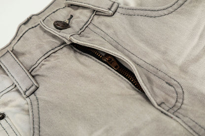 Washed Whiskers Wide Leg Denim Jeans WN25837